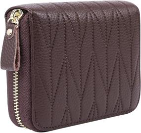 img 1 attached to 👜 Compact Accordion Style Women's Handbags & Wallets with Genuine Leather Blocking