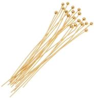 📌 beadaholique b21/112g 20-piece gold ball head pins, 21-gauge, 1.5-inch logo