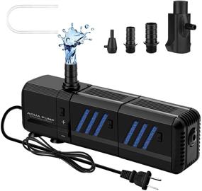 img 4 attached to 🐟 Quiet 400GPH Submersible Water Pump Aquarium Filter (1500L/H, 15W) - 4-in-1 Fish Tank Filter with Adjustable Water Flow, Detachable Water Fountain Pump – Ideal for Fish Tank, Pond, and More – 5.2ft High Lift Included