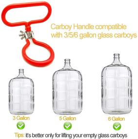 img 1 attached to 🍺 2-Pack Glass Carboy Handle - Heavy-Duty Carboy Holder for 3, 5, 6, and 6.5 Gallon Glass Carboys - Ideal for Fermentation, Wine Making, Beer Brewing, and Home Brewing Equipment