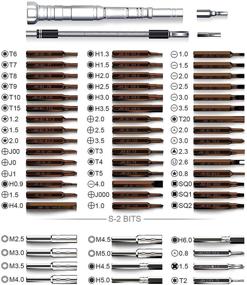 img 2 attached to 🔧 Универсальный 61-деталей Набор прецизионных отверток для Macbook, iPhone, ПК, ноутбука: Маленький, магнитный и эффективный набор для ремонта Xbox, PS4 и других устройств