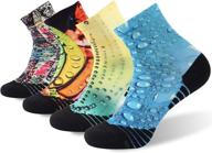 🧦 add fun to your feet: huso novelty pattern blisters multicolor socks logo