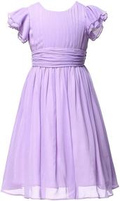 img 1 attached to 🌹 Delightful Rose Flower Bridesmaid Dresses for Girls - Perfect Party Clothing