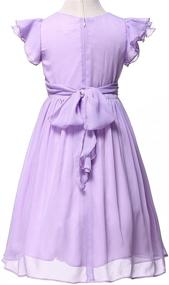 img 2 attached to 🌹 Delightful Rose Flower Bridesmaid Dresses for Girls - Perfect Party Clothing