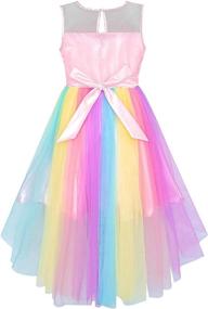 img 3 attached to Flower Girls Unicorn Rainbow Princess Girls' Clothing