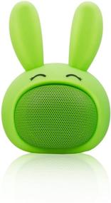 img 4 attached to Mini Bluetooth Speaker Wireless Portable Cute Bunny With Squishy Ears (Apple Green)