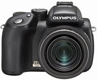 📷 capture the world in stunning detail: olympus sp-570uz 10mp digital camera with 20x optical dual image stabilized zoom logo
