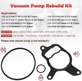 img 3 attached to 🔧 PQY Vacuum Pump Rebuild Seal Kit Gasket - Compatible with 2.5L Volkswagen Jetta, Beetle, Passat, Rabbit, Golf