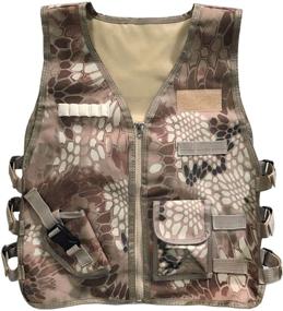 img 1 attached to 🧒 JOKHOO Kids Army Camouflage Outdoor Combat Vest: The Ultimate Adventure Gear for Young Explorers