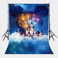 🏰 children's fairy tale blue cartoon backdrop - dream castle night firework photography background - ideal for kids birthday party, newborn shower & children wall mural - photo background booth props (5x7ft) che001 lelez logo