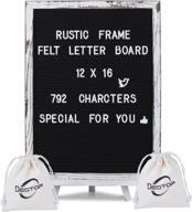 felt letter board with rustic vintage frame and stand 12x16 inch logo