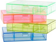 📦 versatile 4-pack mini plastic storage box set for beading, diamond painting & more: organize beads, nail art, jewelry hardware, and supplies effectively logo