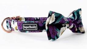 img 3 attached to 🐾 SuperBuddy Bell Cat and Dog Collar with Bowtie - Stylish Plaid Bowtie, Cozy and Adjustable Accessories for Small/Medium/Large Dogs