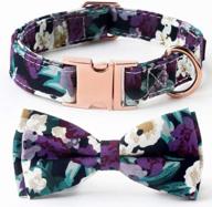 🐾 superbuddy bell cat and dog collar with bowtie - stylish plaid bowtie, cozy and adjustable accessories for small/medium/large dogs logo