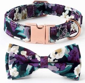 img 4 attached to 🐾 SuperBuddy Bell Cat and Dog Collar with Bowtie - Stylish Plaid Bowtie, Cozy and Adjustable Accessories for Small/Medium/Large Dogs