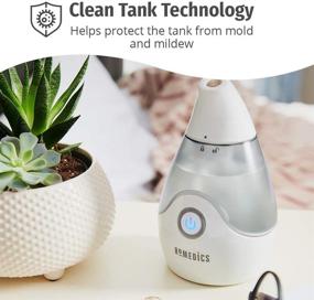 img 1 attached to Увлажнитель воздуха HoMedics TotalComfort Portable Cool Mist: бесшумный, 10 часов работы, автоматическое отключение, компактный серый - в комплекте бонусный фильтр Wick!