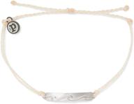 🌊 pura vida gold/silver bar into the waves bracelet: waterproof & adjustable logo