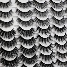 img 2 attached to 👁️ JIMIRE False Eyelashes: 30 Pairs Mixed Styles Pack for Flawless 3D Volume & Natural Fluffy Look in Variety Makeup