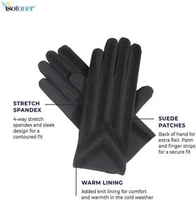 img 3 attached to 🧤 Men's Accessories: Isotoner Signature Spandex Stretch Gloves