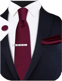img 4 attached to Champagne Necktie Pocket Cufflinks 6101 10 Men's Accessories