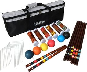 img 1 attached to 🏑 Hathaway 6-Player Croquet Set: Elevate Your Outdoor Gaming Experience