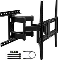 🔁 full motion tv wall mount swivel and tilt with 6 extension arms - fits 32-75 inch flat curved tvs - holds up to 132lbs - max vesa 600x400mm logo