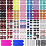 💅 add sparkle to your nails with 388-piece glitter full wraps nail polish stickers - self-adhesive, easy-to-apply nail art decals and strips for women and girls - includes nail files - explore various styles! logo