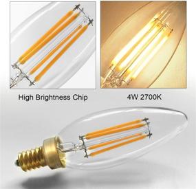 img 1 attached to 💡 Hizashi Dimmable LED Candelabra Bulb – Filament-Like Equivalent