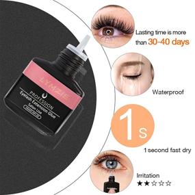 img 3 attached to 💪 LYMZIE Extra Strong Eyelash Extension Glue - 10ml Black Adhesive with 1-2 Sec Drying Time and 6-7 Weeks Lasting Period - Salon-Grade Latex-Free Lash Adhesive for Semi-Permanent Extensions