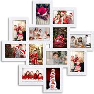 🖼️ jerry & maggie 24x24 square storm eye white pvc photo frame – showcase 12 photos, collage wall hanging design for 6x4 pictures, wall mounting included логотип