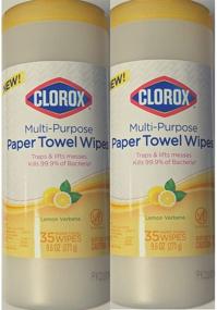 img 2 attached to 🧻 2 Pack of Clorox Multi-Purpose Paper Towel Wipes, 35 CT: Enhancing Cleaning Efficiency