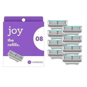 img 4 attached to joy Women's Razor Blade Refills, 8-Pack, Purple with Lubrastrip to Prevent Skin Irritation