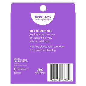 img 1 attached to joy Women's Razor Blade Refills, 8-Pack, Purple with Lubrastrip to Prevent Skin Irritation