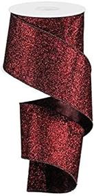 img 2 attached to Glitter Wired Ribbon Yards Cranberry
