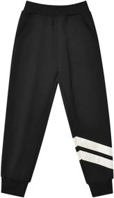 img 3 attached to Comfortable and Stylish Perfashion Girls Sweatpants: Kids Joggers with Pockets & Elastic Waist