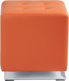 img 1 attached to 🍊 Stylish Sunpan Modern Urban Unity Ottomans in Captivating Orange