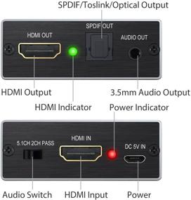 img 3 attached to 🔌 PROZOR HDMI Audio Extractor Converter with HDMI 1.4 Cable - 4K x 2K 3D Support