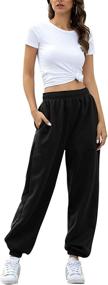 img 1 attached to 👖 Stylish and Comfy: HeSaYep Women's High Waisted Sweatpants for Active Workouts and Lounge Wear