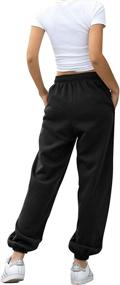 img 3 attached to 👖 Stylish and Comfy: HeSaYep Women's High Waisted Sweatpants for Active Workouts and Lounge Wear