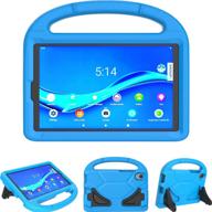 shockproof lightweight protective stand case for lenovo tab m8 hd/smart tab m8/tab m8 fhd 2019 tablet - blue logo