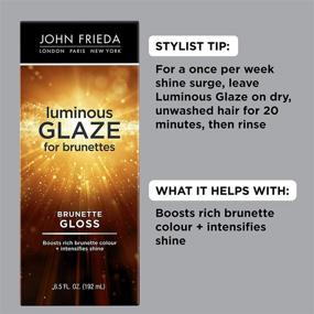 img 1 attached to 💇 Усиливающий глянец для великолепных брюнеток от John Frieda - гладкий, блестящий коричневый цвет, восстанавливает поврежденные участки, 6,5 унций (упаковка может отличаться)