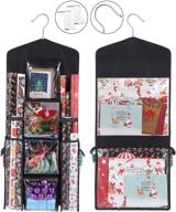 🎁 gbrand wrapping paper storage double-sided organizer bag - convenient hanging gift wrap solution (black) logo