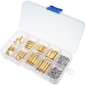 img 3 attached to 🔩 Sutemribor M2.5 Hex Brass Spacer Standoff Screw Nut Kit (180Pcs) - Male Female Assortment Collection