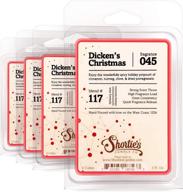 🕯️ shortie's candle company dickens christmas wax melts bulk pack - formula 117-4 highly scented bars - natural oils - christmas & holiday air freshener cubes collection логотип