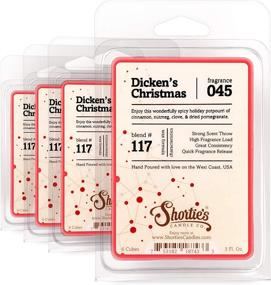 img 4 attached to 🕯️ Shortie's Candle Company Dickens Christmas Wax Melts Bulk Pack - Formula 117-4 Highly Scented Bars - Natural Oils - Christmas & Holiday Air Freshener Cubes Collection