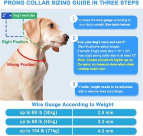 img 2 attached to 🐶 Mayerzon Prong Collar: Adjustable Stainless Steel Pinch Collar for Dogs with Quick Release Buckle and Comfort Caps