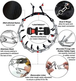 img 3 attached to 🐶 Mayerzon Prong Collar: Adjustable Stainless Steel Pinch Collar for Dogs with Quick Release Buckle and Comfort Caps