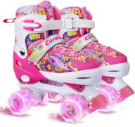 🛼 cunmucu adjustable roller skates for girls, boys, women, and men - ideal for indoor and outdoor use - 4 size options - patines para niñas niños with light up wheels logo