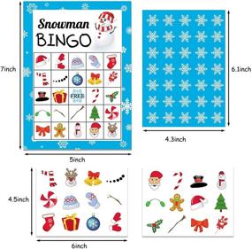 img 1 attached to 🎅 Snowman Bingo Game for Kids and Adults - Joy Day Christmas Bingo Game | Xmas/Winter/Holiday Party Supplies, Xmas Gifts, Activities for 24 Players | Christmas Party Game Favors