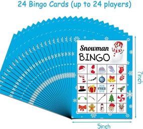 img 3 attached to 🎅 Snowman Bingo Game for Kids and Adults - Joy Day Christmas Bingo Game | Xmas/Winter/Holiday Party Supplies, Xmas Gifts, Activities for 24 Players | Christmas Party Game Favors